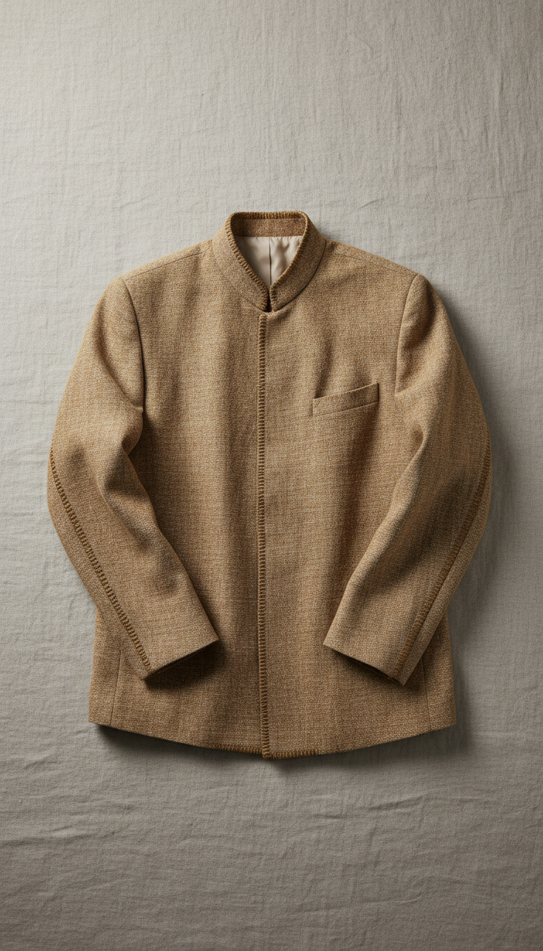 Earth sand Nehru jacket